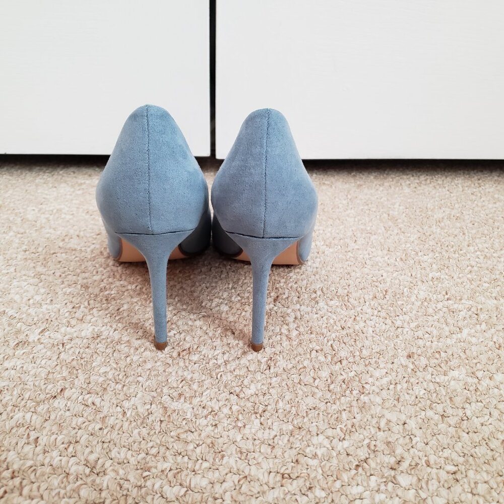 Blue suede heels - Picture 5 of 7